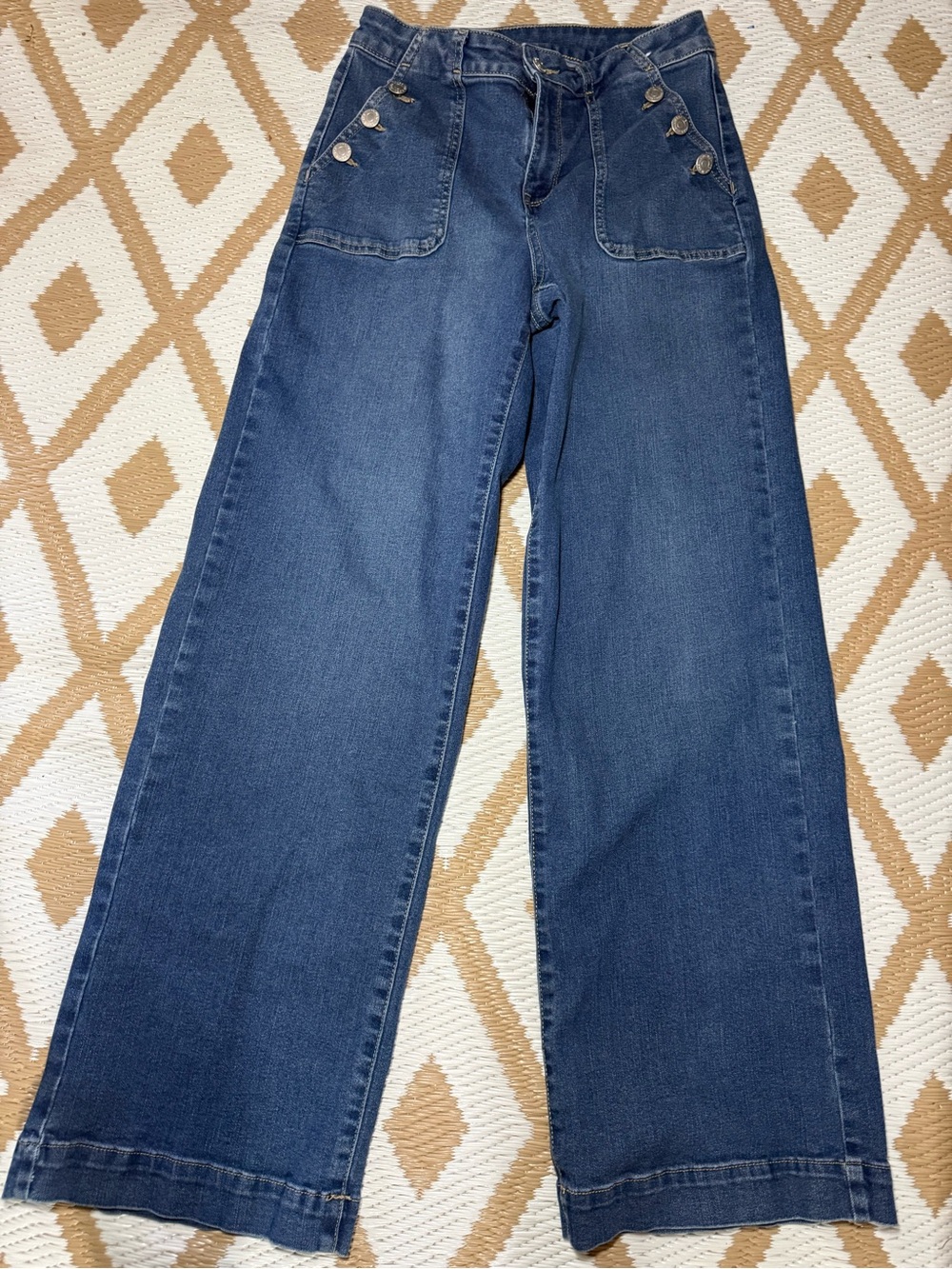Marc New York Jeans Women's Size 4
Blue Medium Wash Wide-Leg High Rise
Stretch